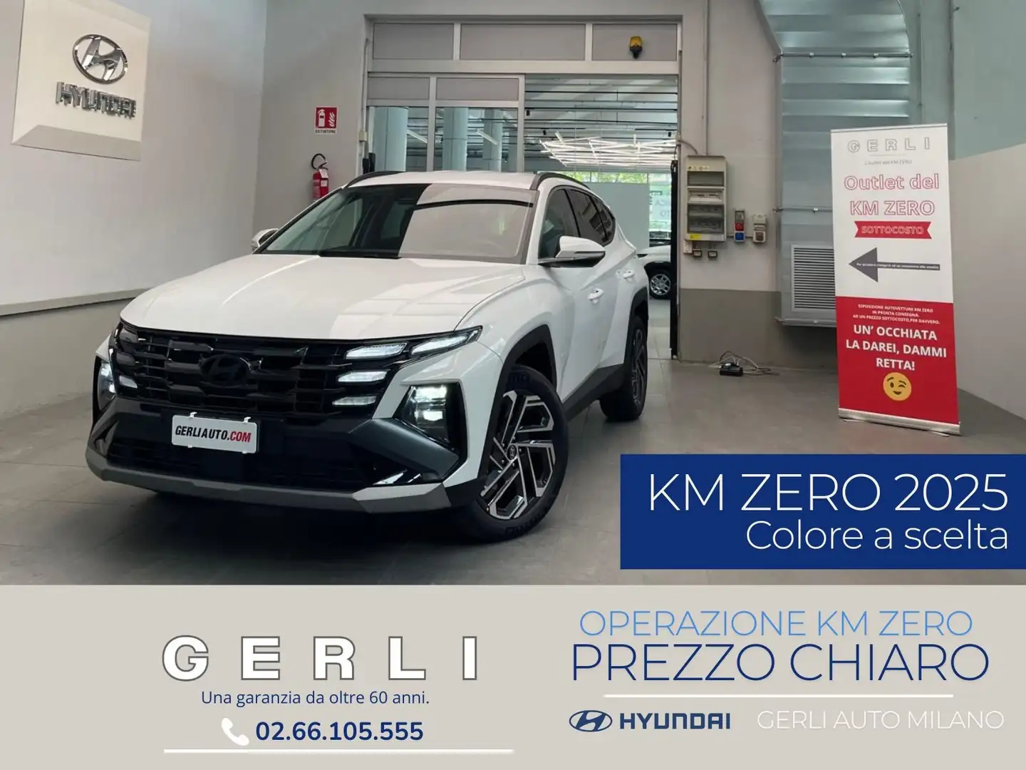 Hyundai TUCSON 1.6 hev Exellence 2wd auto-Km zero diversi colori Bianco - 1