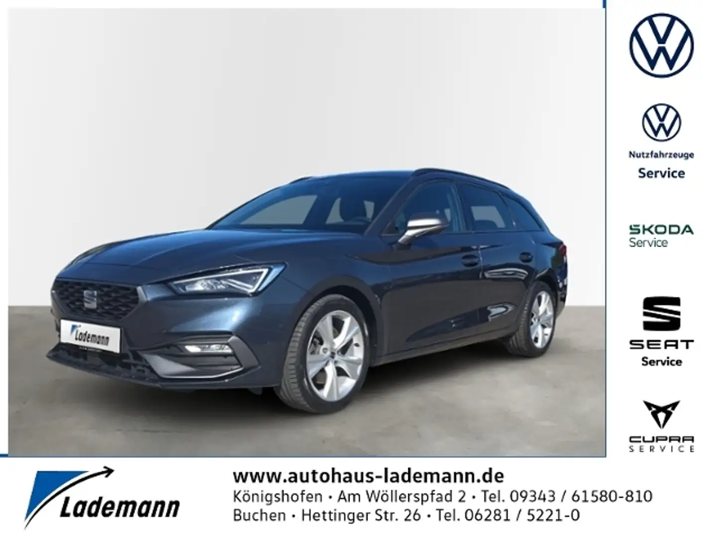 SEAT Leon Sportstourer 2.0 TDI FR LED+NAVI+ACC+PDC Grau - 1
