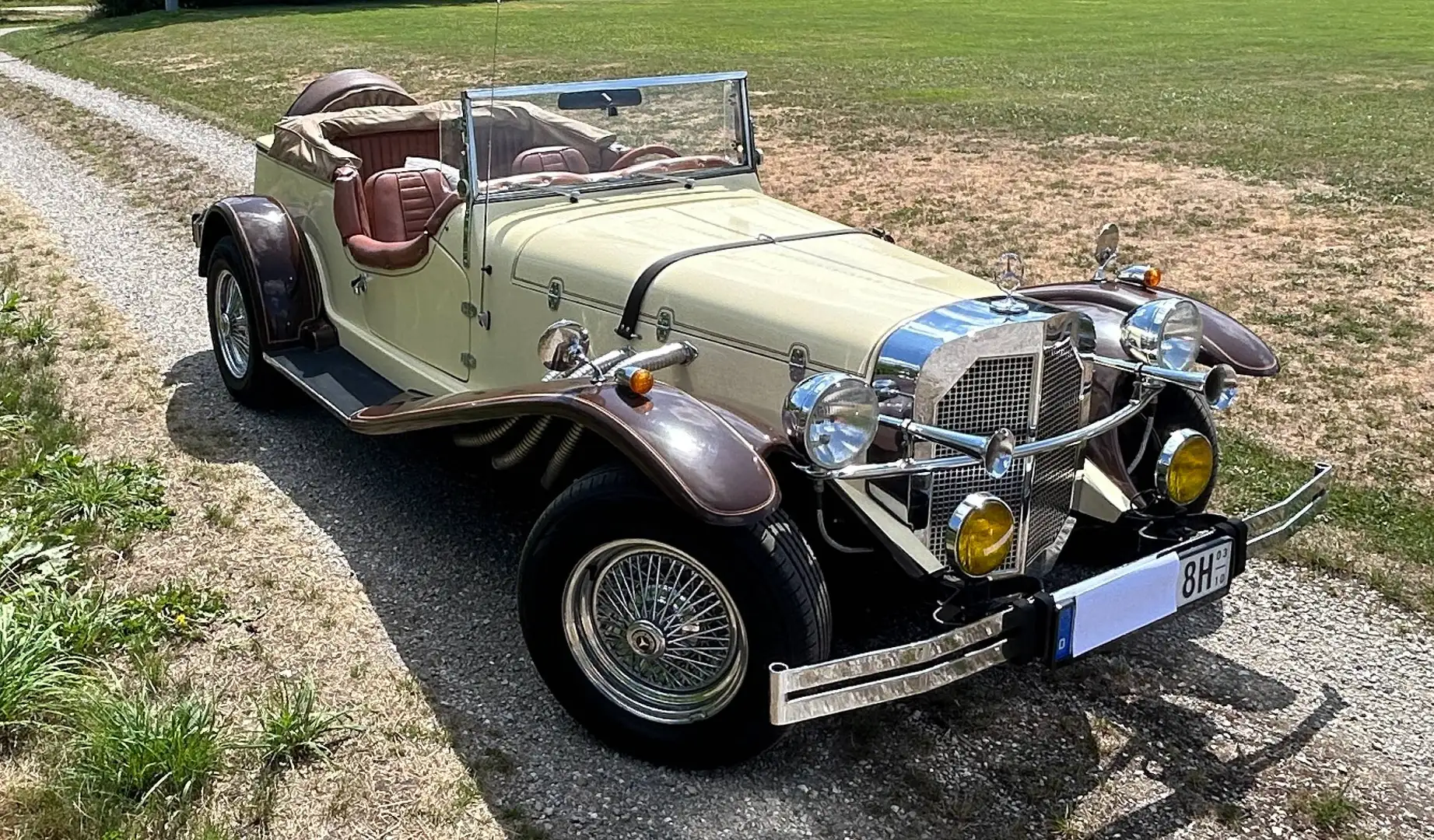 Oldtimer Mercedes Benz Nachbau SSK Beige - 1