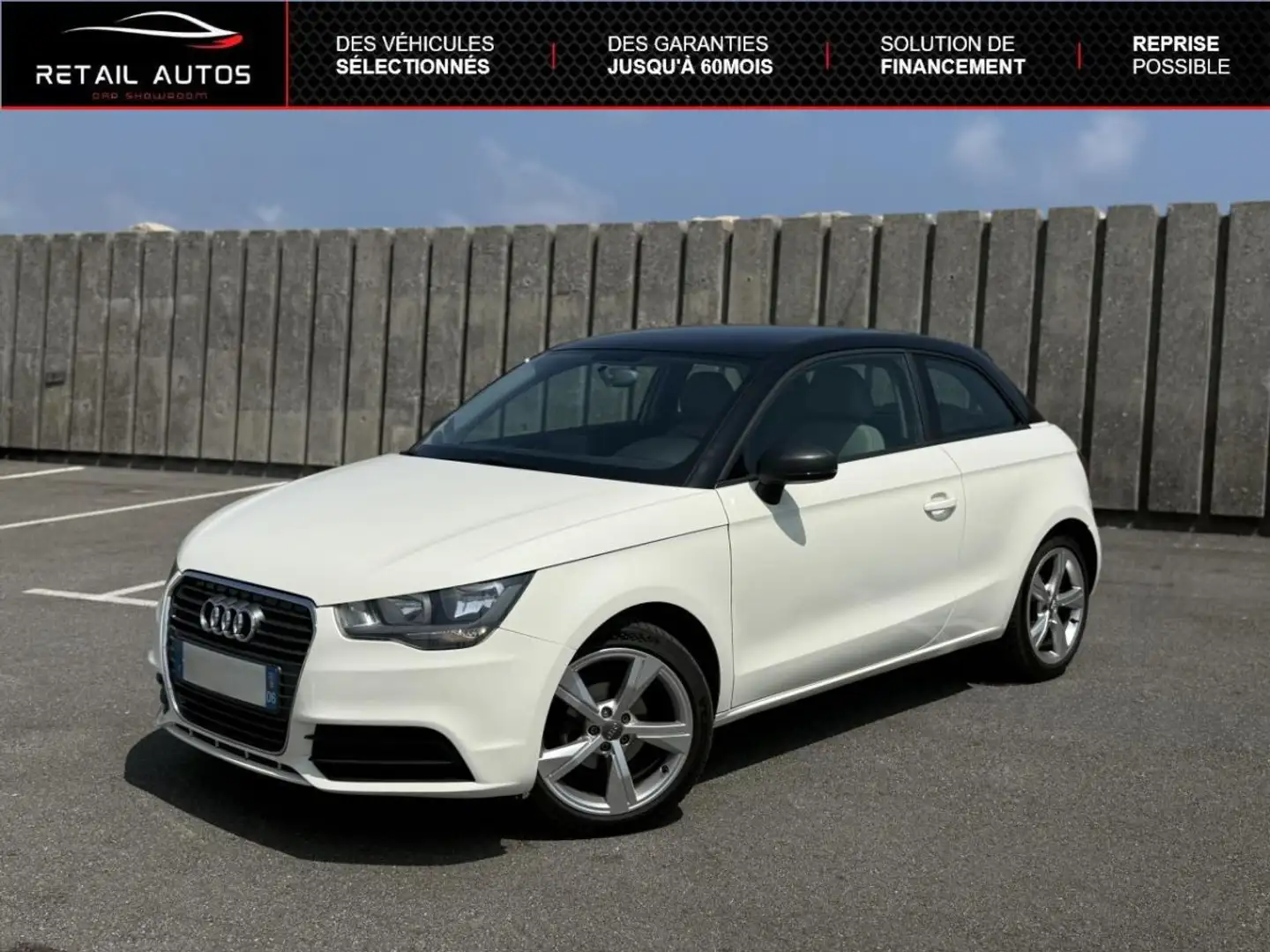 Audi A1 1.6 TDI 90ch FAP Ambiente Blanc - 1