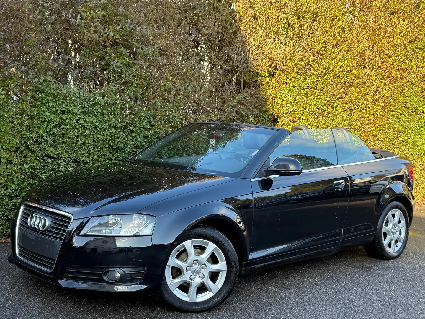 Audi A3 Cabriolet 1.6 TDi+AIRCO+CUIR+JANTES+EURO 5 Noir - 1