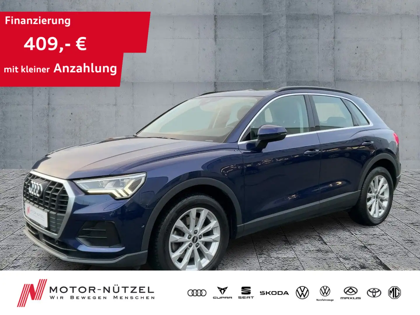 Audi Q3 40 TFSI QU S-TR MATRIX+NAV+ACC+2xPDC+SHZ+DAB Blau - 1