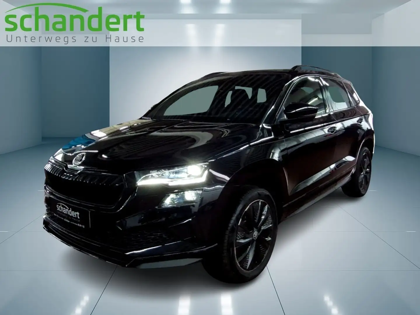 Skoda Karoq 1.5 TSI Sportline DSG Matrix Navi AHK Klimaa Schwarz - 1