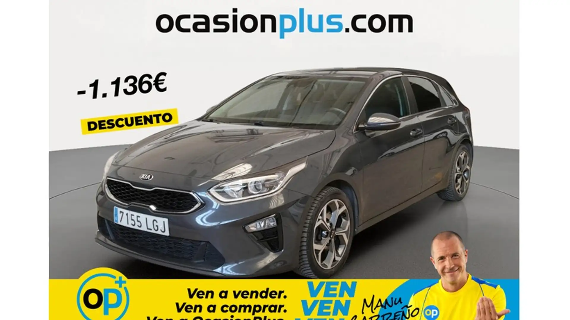 Kia Ceed / cee'd 1.0 T-GDI Eco-Dynamics Tech 100 Gris - 1