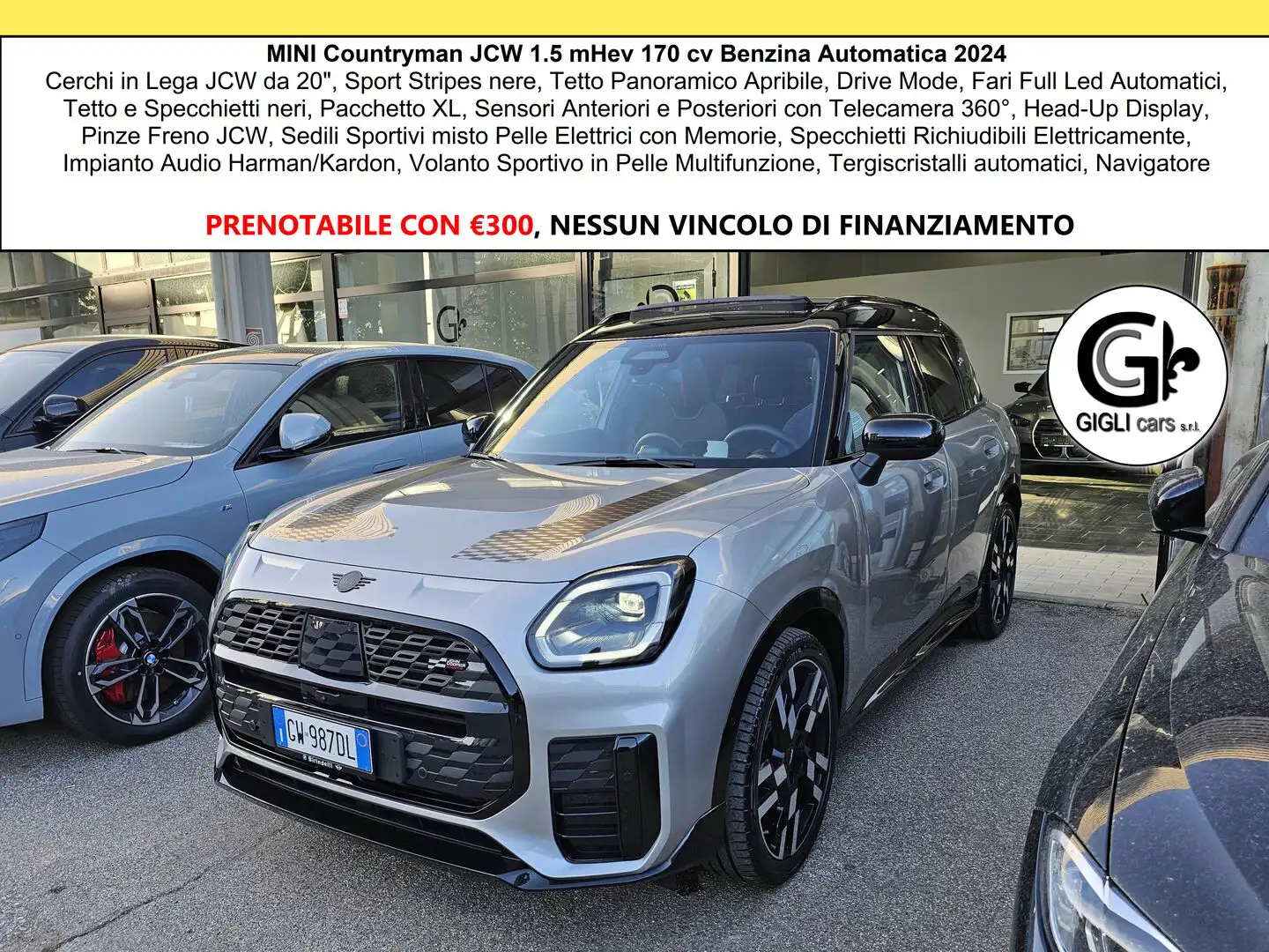 MINI John Cooper Works Countryman Mhev JCW Camera 360° Harman kardon Led Ezüst - 1