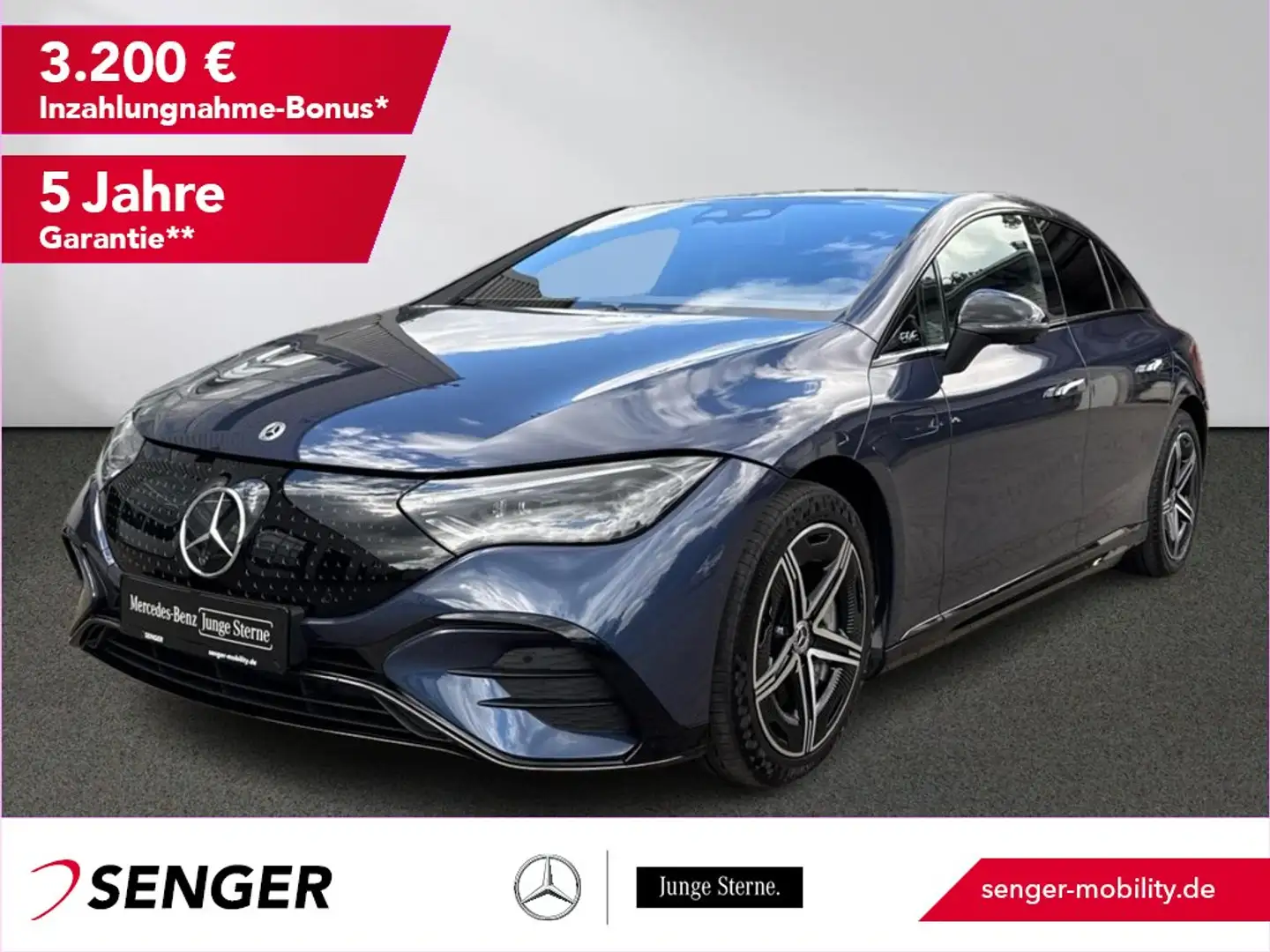 Mercedes-Benz EQE 350 4M AMG Night Airmatic Digital-Light AHK Bleu - 1
