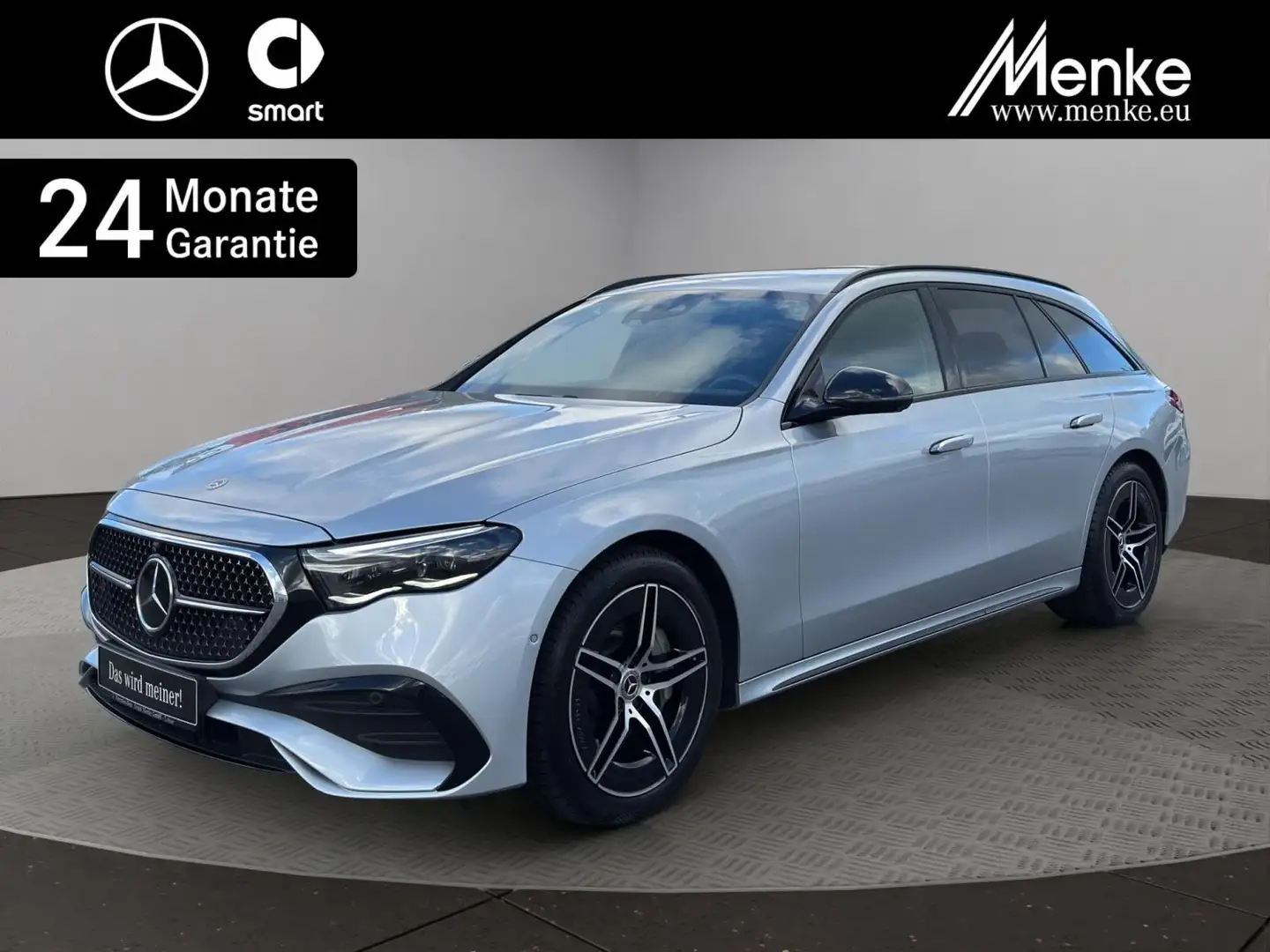 Mercedes-Benz E 220 d T-Mod AMG+Night+Burm+Distro+AHK+360+Digi Zilver - 1