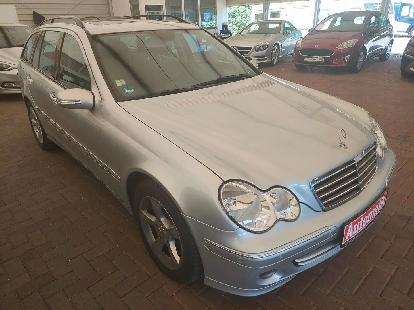 Mercedes-Benz C 180 C180 T Kompressor Automatik Navi Schiebedach AHK Silber - 2