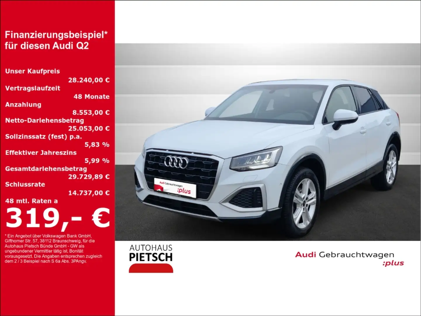 Audi Q2 35 TFSI LED Kamera Keyless SmartInterface Weiß - 1