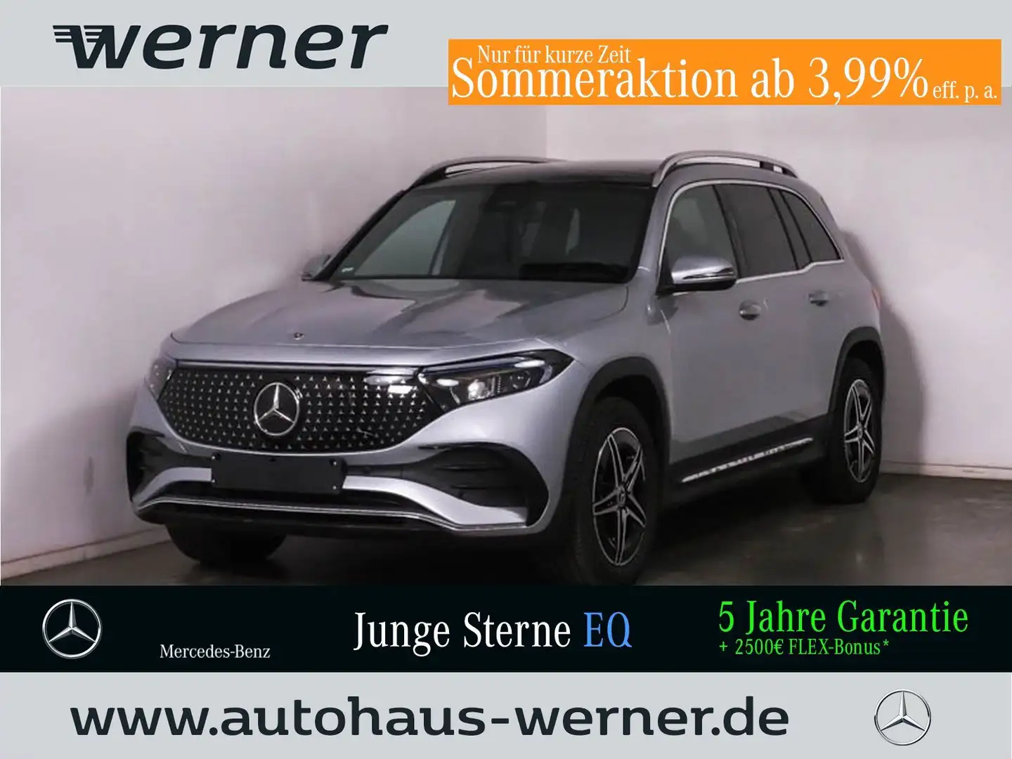 Mercedes-Benz EQB 300 4M AMG-ADVA PANOR AHK DISTR WINTER WDGS Argintiu - 1