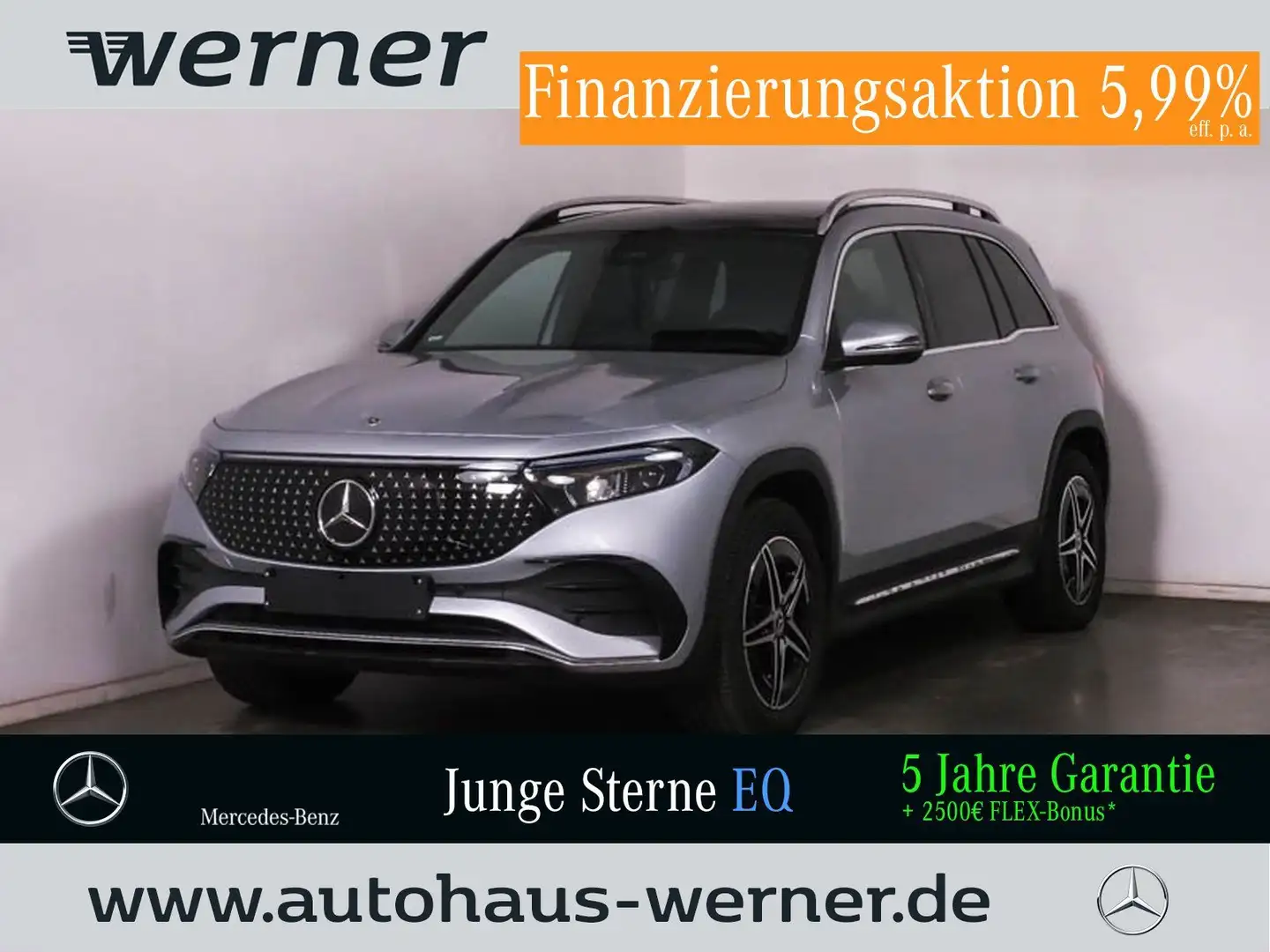 Mercedes-Benz EQB 300 4M AMG-ADVA PANOR AHK DISTR WINTER WDGS Silber - 1