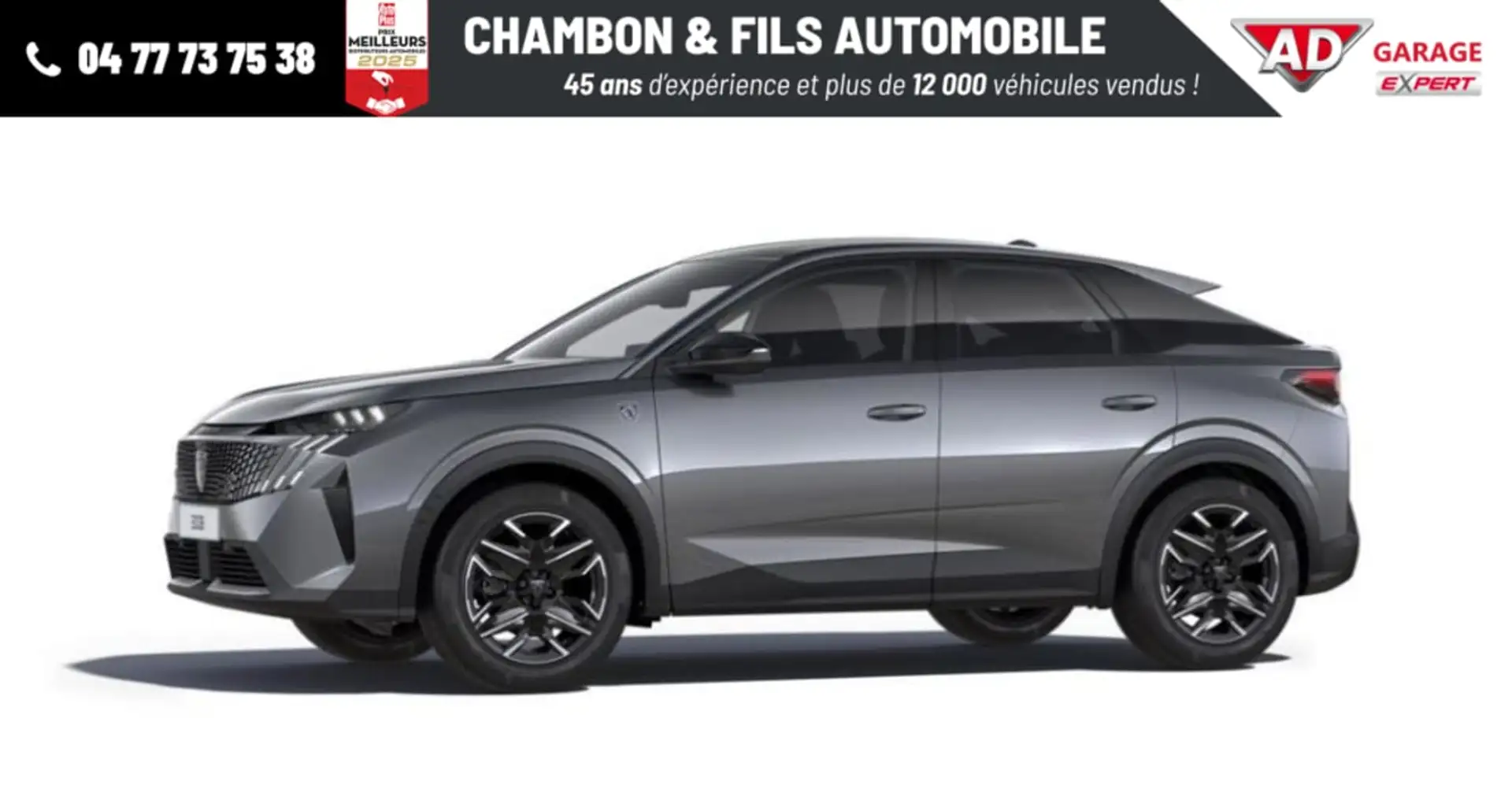 Peugeot 3008 Hybrid 145 e-DCS6 GT Gris - 2