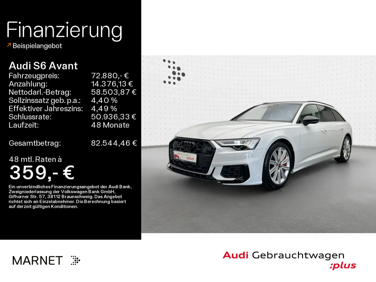 Audi S6 TDI quattro*Navi*Matrix*Alu*HUD*B&O*AHK Weiß - 1