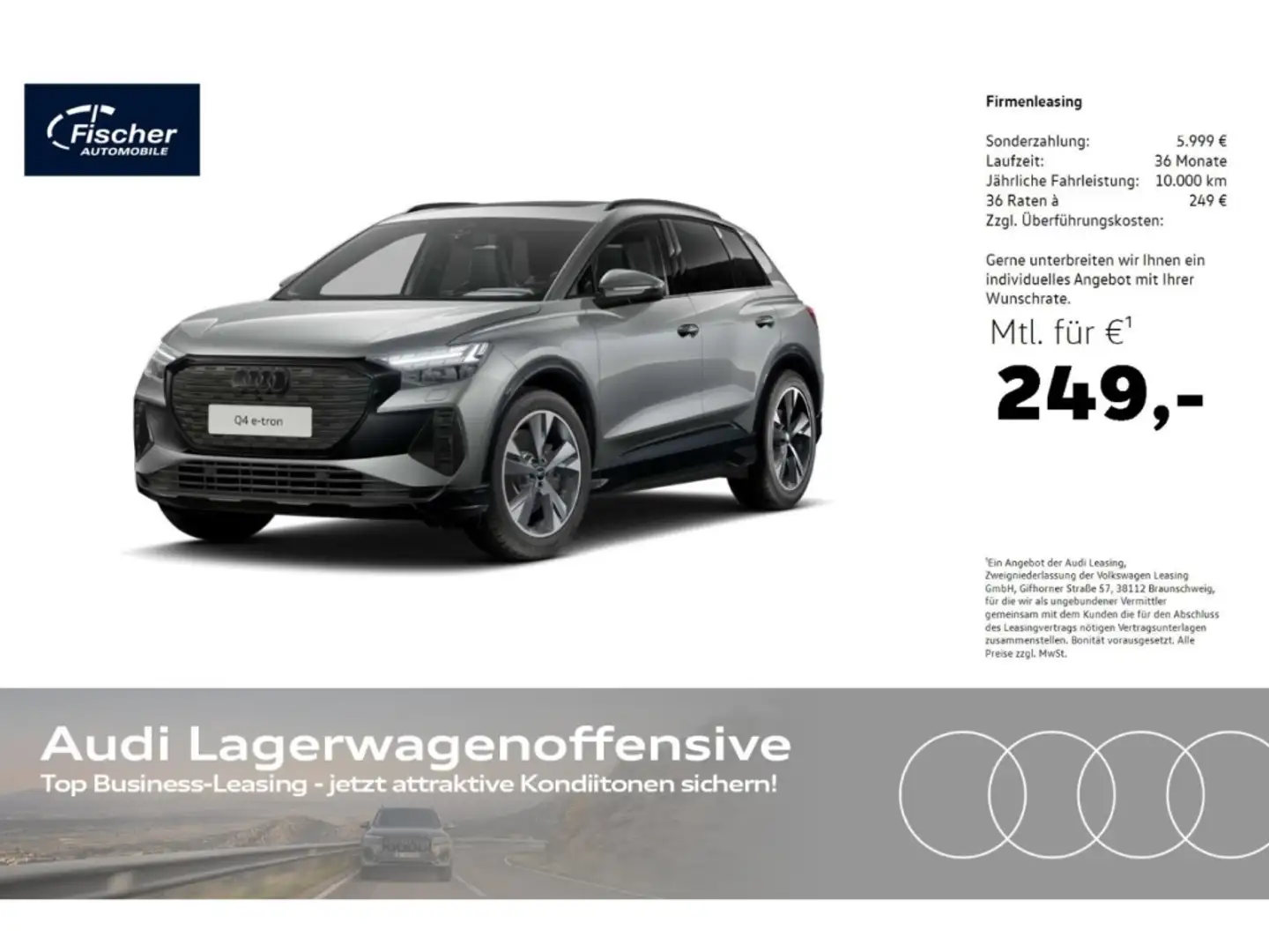 Audi Q4 e-tron 45 S line Grau - 1