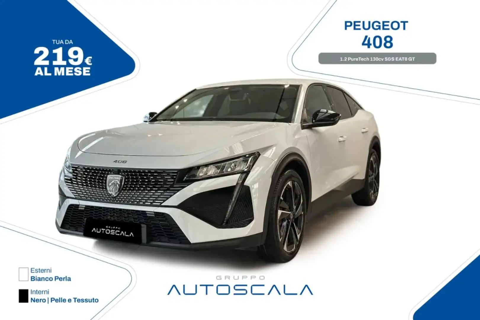 Peugeot 408 1.2 PureTech 130cv S&S EAT8 GT Weiß - 1