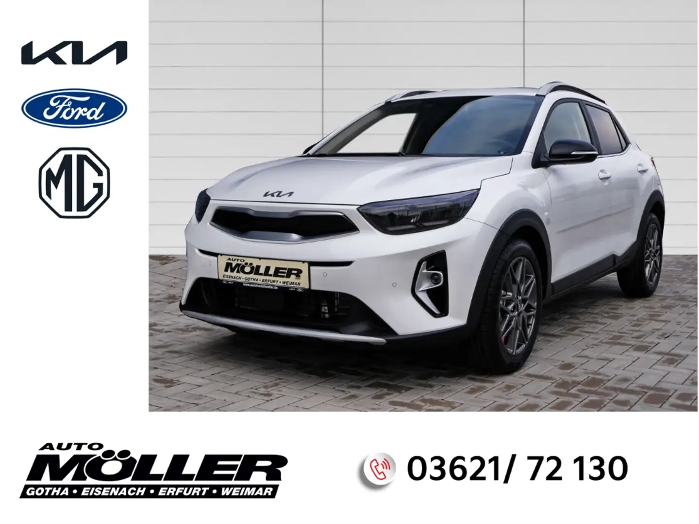 Kia Stonic Nightline Edition Navi Kamera ACC 17 Zoll Totwinke Weiß - 1