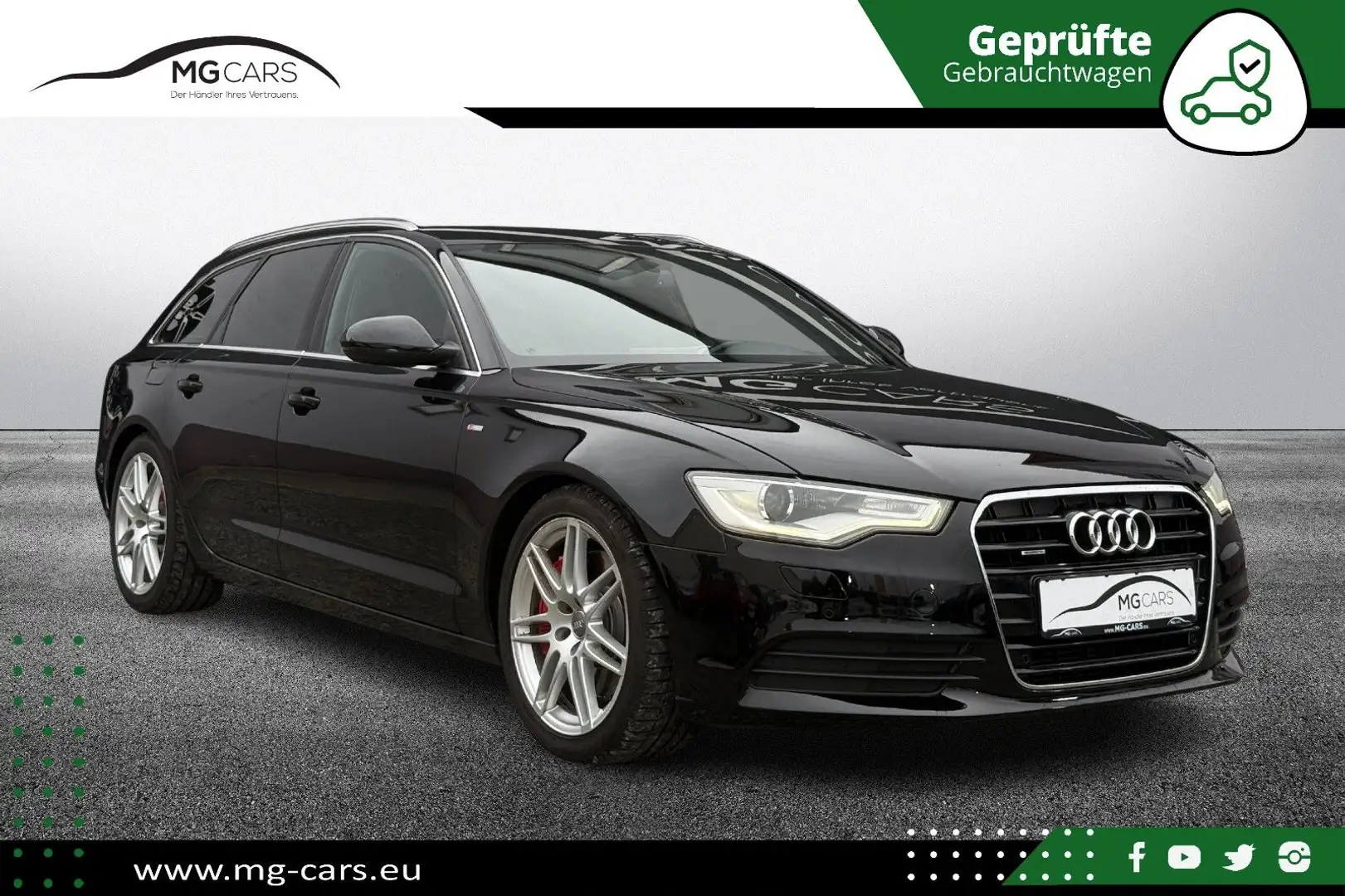 Audi A6 3.0 TDI~Quattro~3x S-Line~Alcantara~Navi~Top! Noir - 1