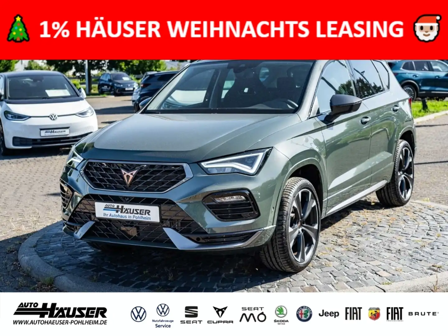 CUPRA Ateca 1.5 TSI DSG AHK TOP-VIEW EL. HECKKL. NAVI PARK LED Grün - 1