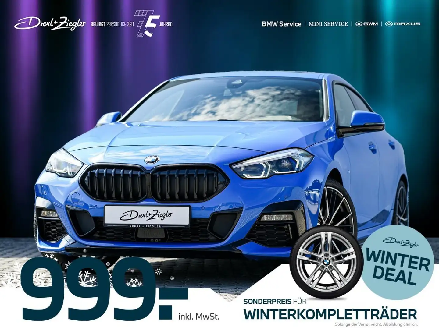 BMW 218 218i Gran Coupe M-Sport 19" PANO KoZg AdLED RFK Bleu - 1
