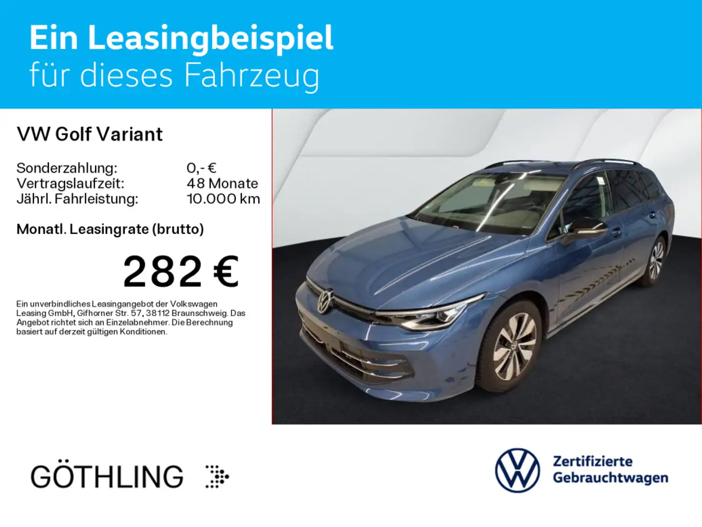 Volkswagen Golf Variant Golf VIII Variant 1.5 eTSI DSG GOAL*LED*AHK*KAME Blau - 2