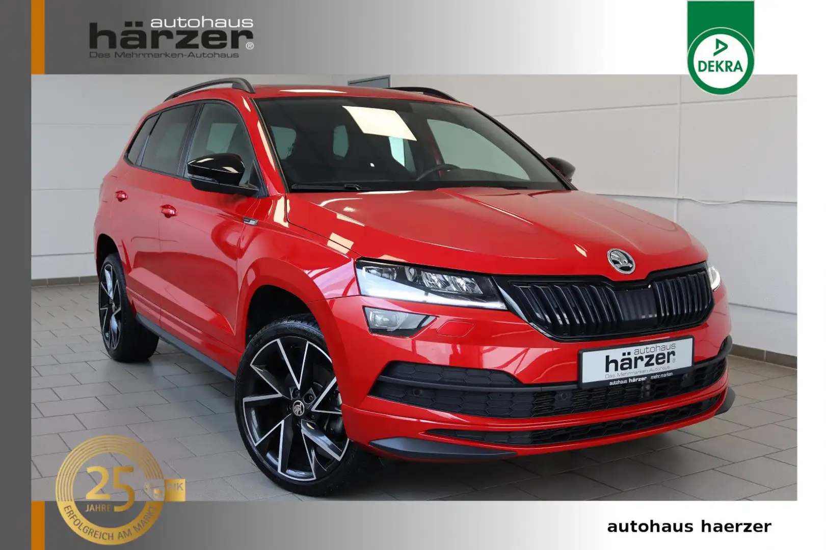 Skoda Karoq Sportline 1.5TSI DSG *LED*NAV*PANO*VIRTUAL Rood - 1