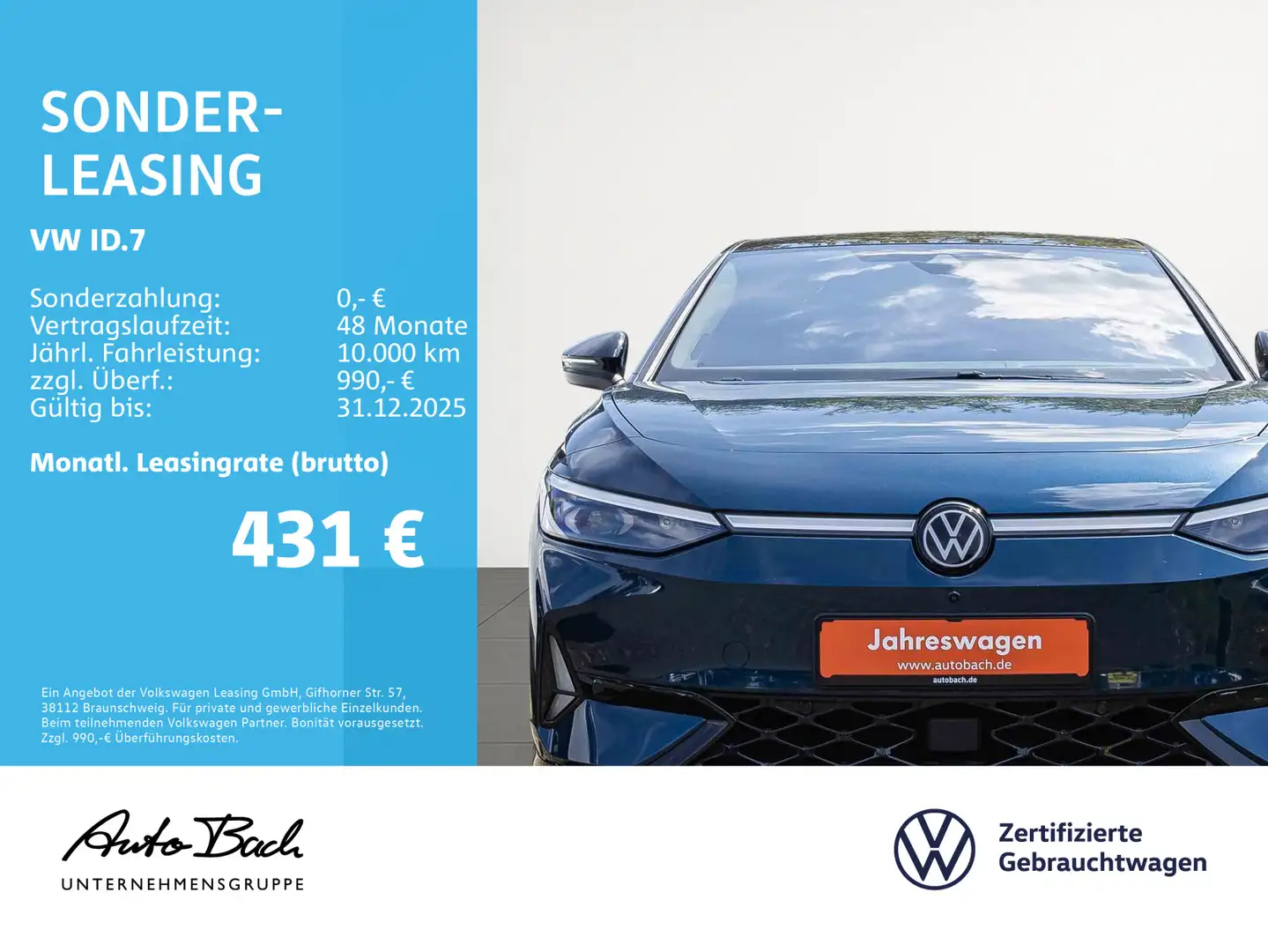 Volkswagen ID.7 GTX 4M Automatik Navi LED HuD Panorama DCC Blau - 2