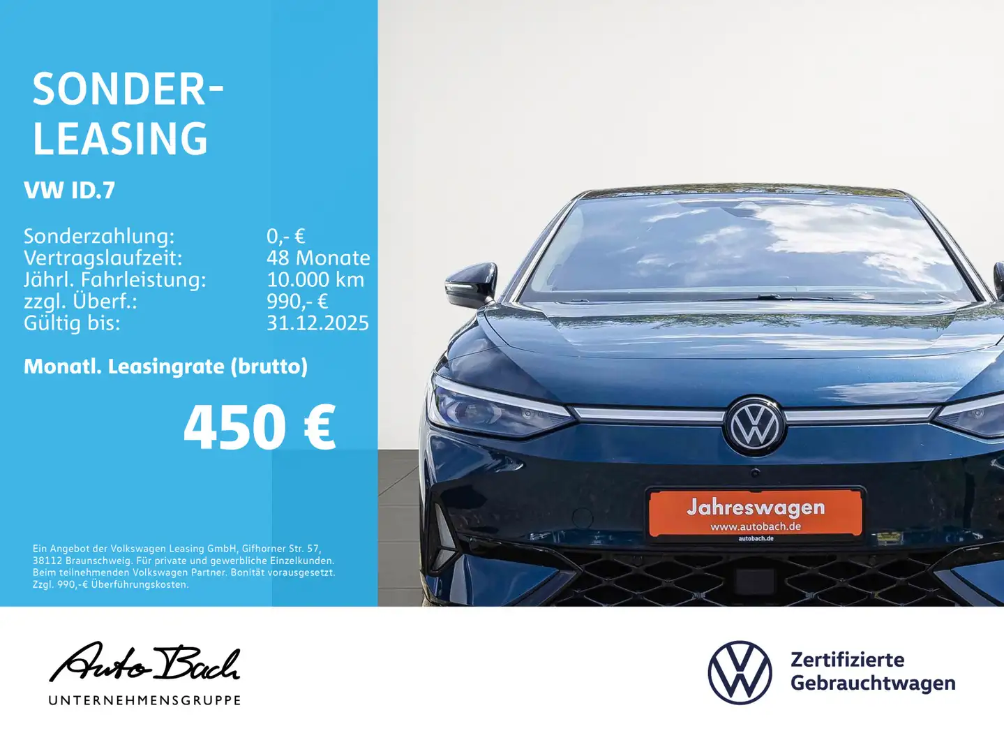 Volkswagen ID.7 GTX 4M Automatik Navi LED HuD Panorama DCC Blu/Azzurro - 2