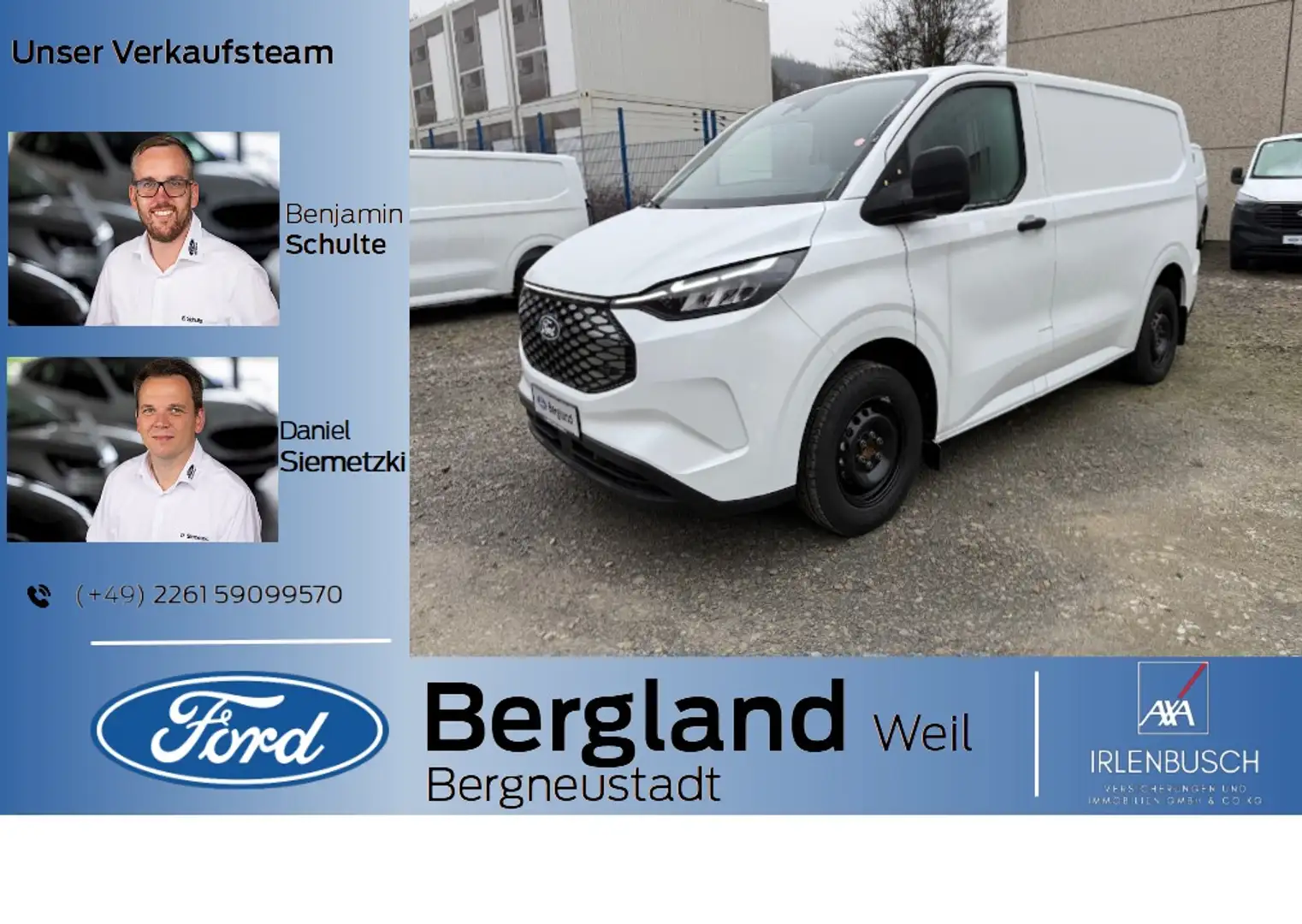 Ford Transit Custom E-Transit Custom TREND 320L1 218PS Weiß - 1