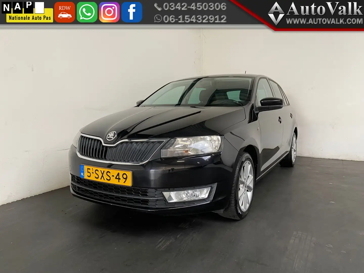 Skoda Rapid/Spaceback 1.2 TSI Greentech Ambition Businessline Pro. Airco Negro - 1