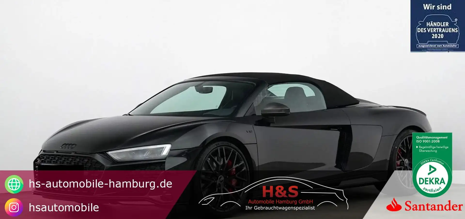 Audi R8 Spyder 5.2 FSI quattro performance Schwarz - 1