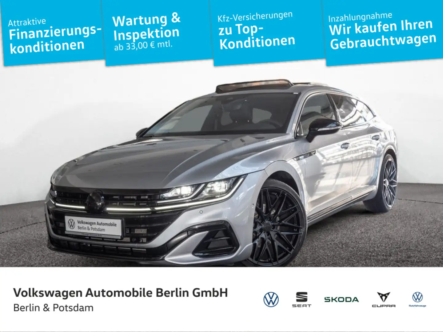 Volkswagen Arteon 2.0 TSI R-Line Pano AHK DC Silber - 1