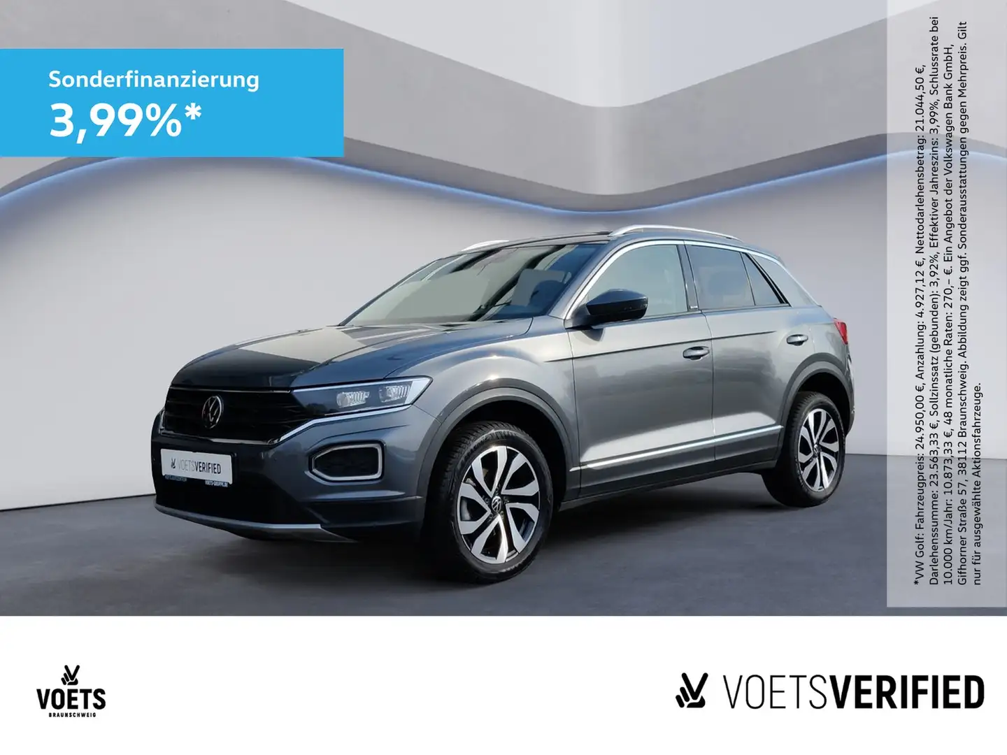 Volkswagen T-Roc Style Active 1.5 TSI DSG LED+STANDHZG+NAVI Gris - 1