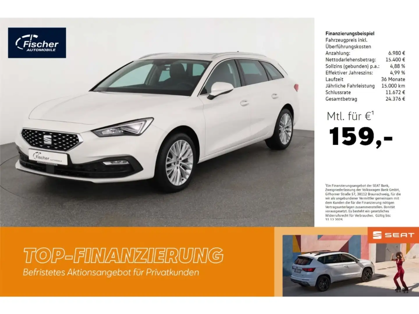 SEAT Leon Sportstourer 2.0 TDI XCELLENCE Weiß - 1