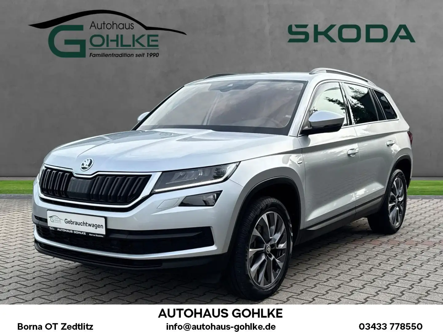 Skoda Kodiaq Ambition 2,0l TDI 140 kW 7-Gang D Klima Navi Gümüş rengi - 1