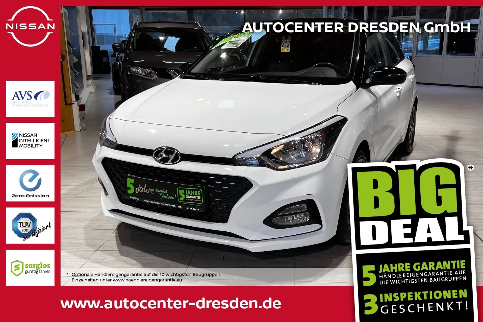 Hyundai i20 1.2 Trend SHZ+LM+PDC+Facelift+SpurH Schwarz - 1