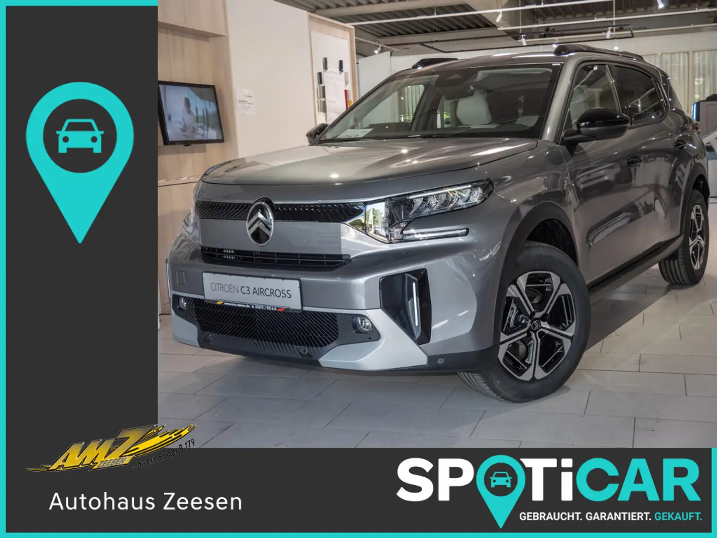 Citroen C3 Aircross Hybrid 145 ë-DSC6 MAX SHZ HUD PDC Grijs - 1