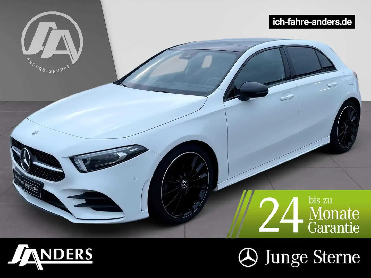 Mercedes-Benz A 220 d AMG+MBUX+Night+M-BEAM+Pano+Kamera+Apple Weiß - 1