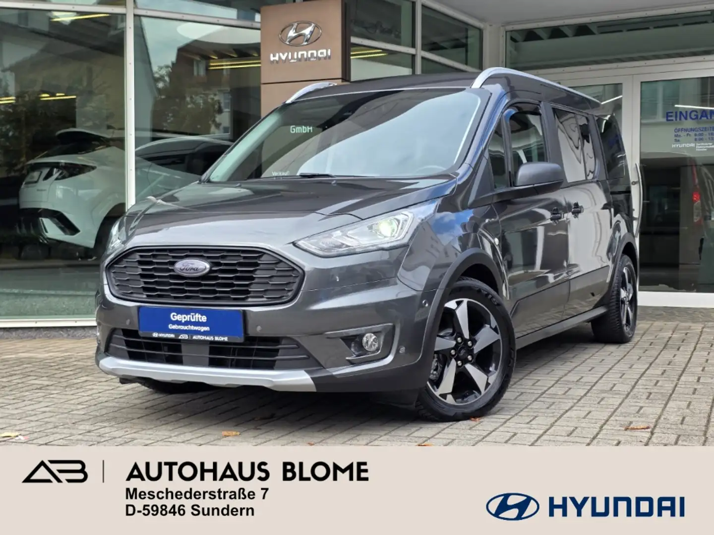 Ford Grand Tourneo Active 1.5 TDCi EcoBlue 7-Sitzer, AHK, Allwetter, Grigio - 1