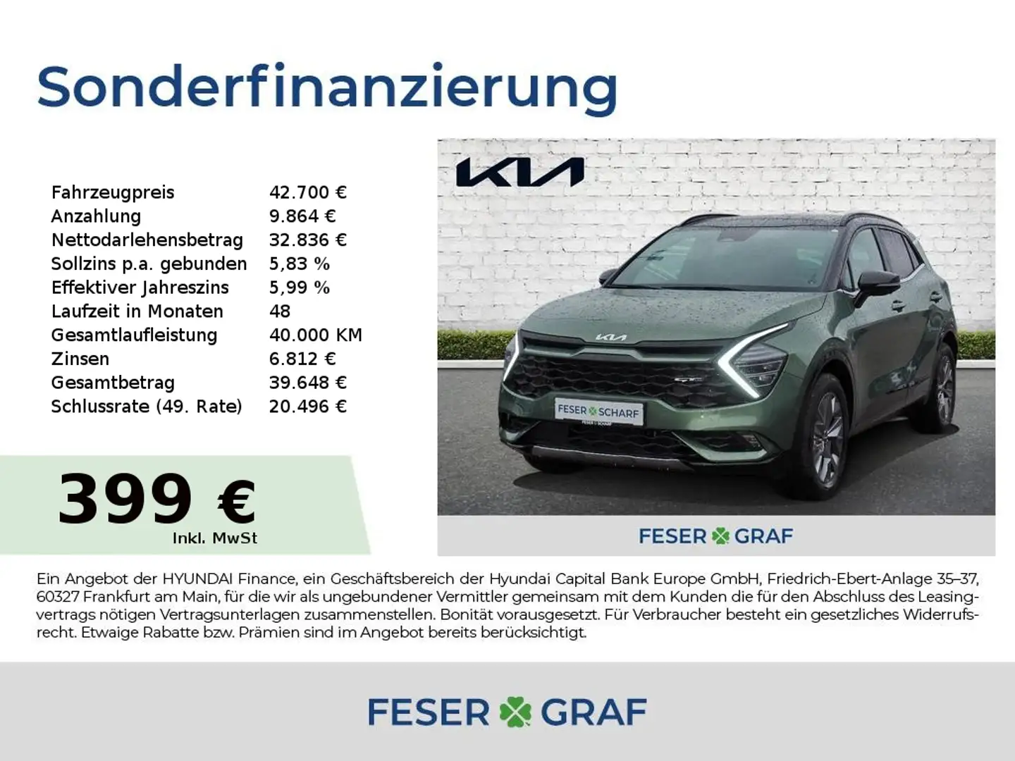 Kia Sportage 1.6T HEV AWD GT-LINE DRIVE SOUND UVM. Grün - 1