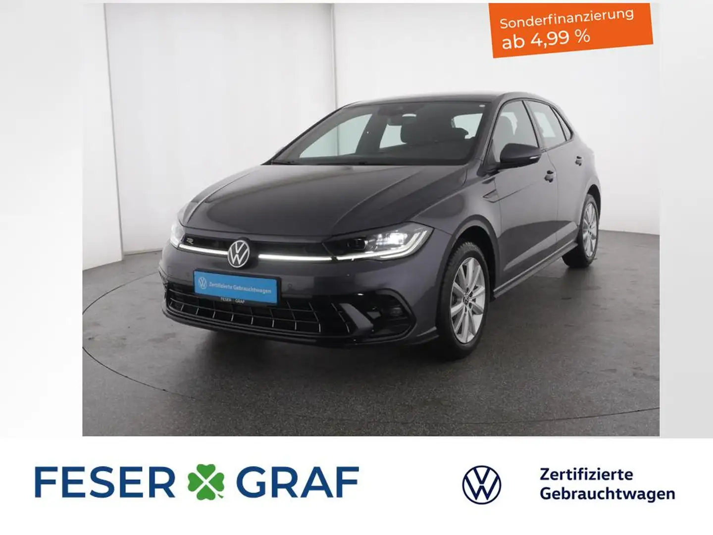 Volkswagen Polo 1.0 TSI R-Line DSG Matrix-LED/RearView/ACC Grau - 1