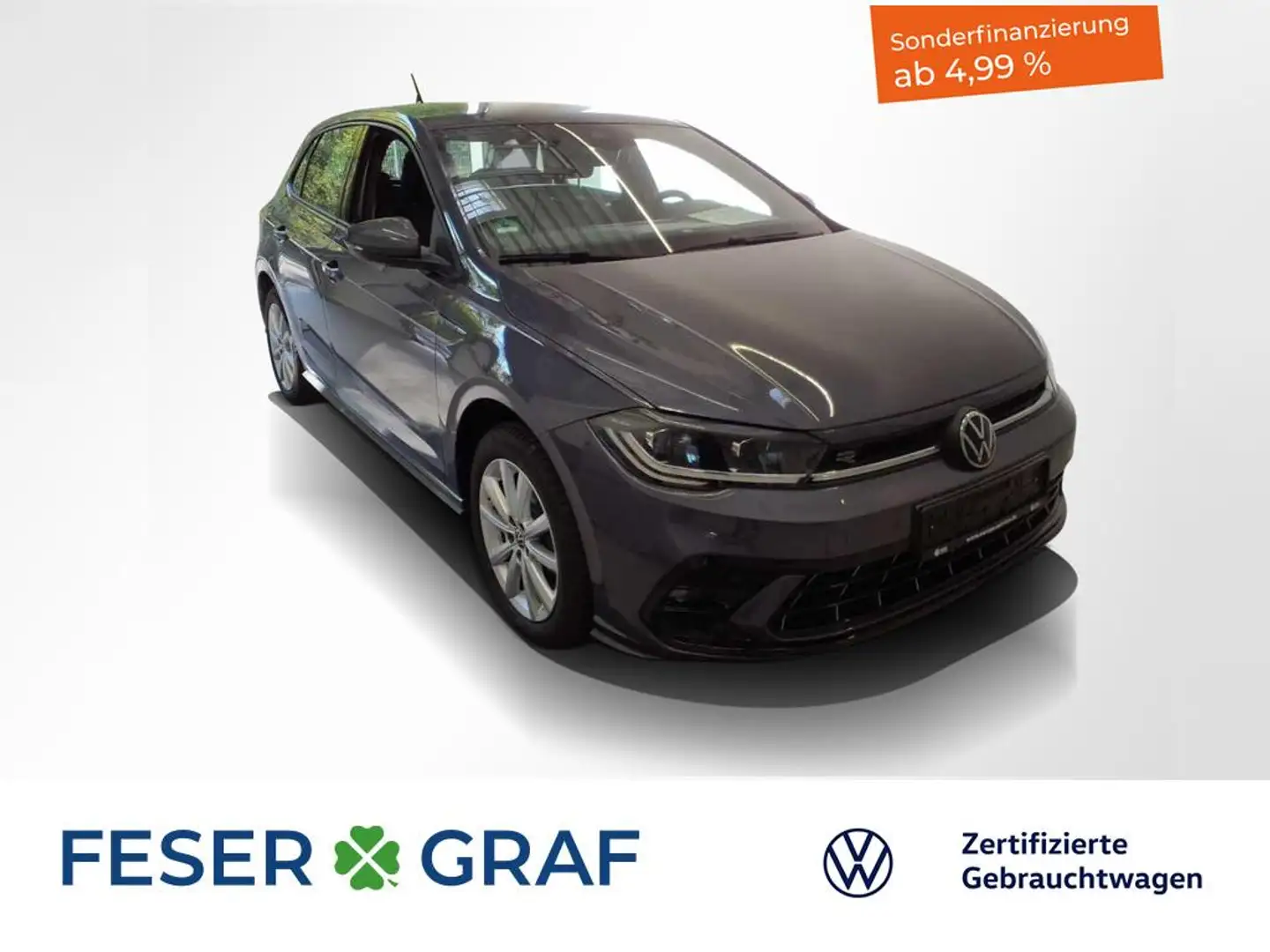 Volkswagen Polo 1.0 TSI R-Line DSG Matrix-LED / RearView / ACC / S Grau - 1