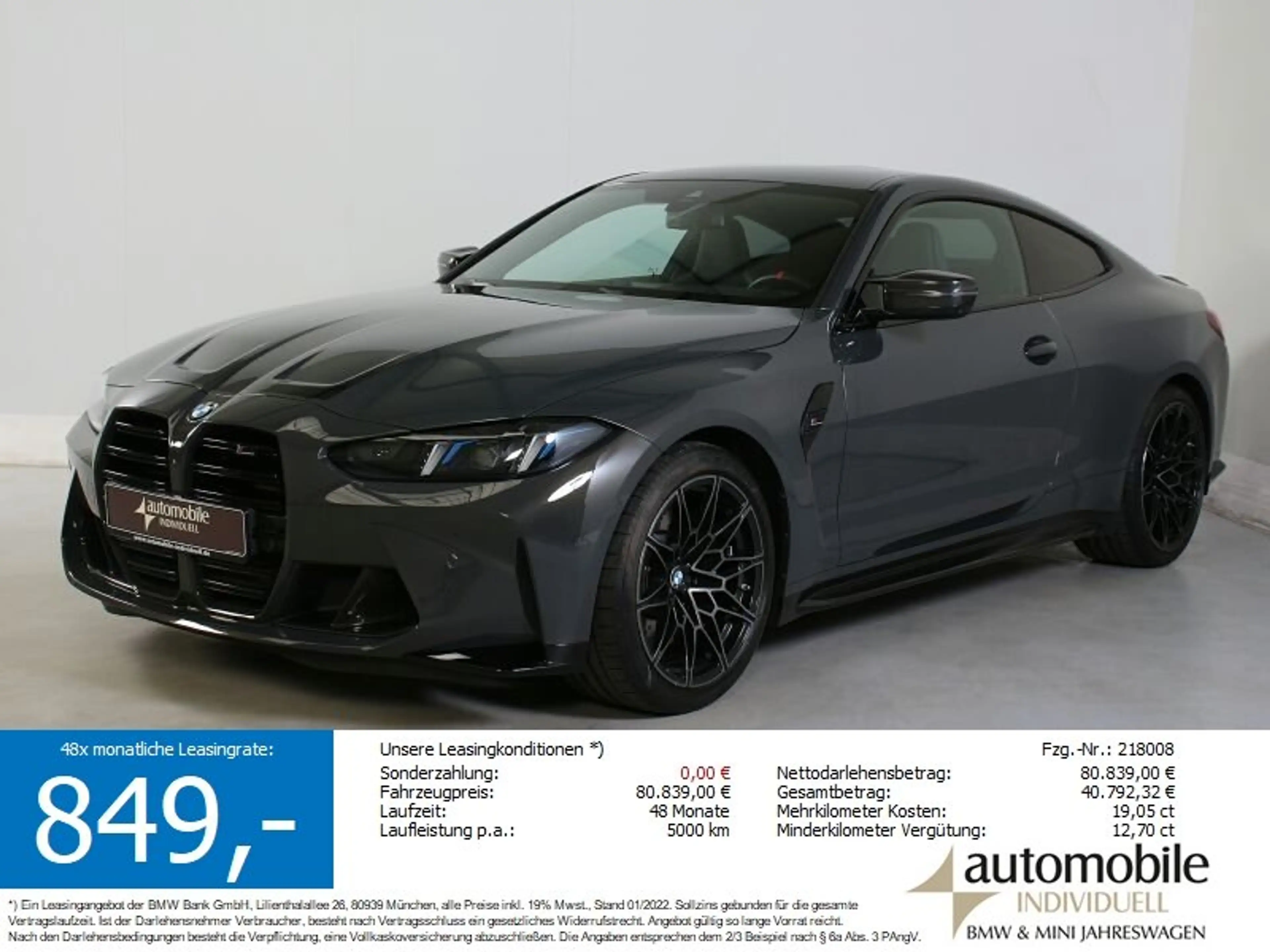 BMW M4 Competition Coupé NP127020.- Carbon H&K Park+