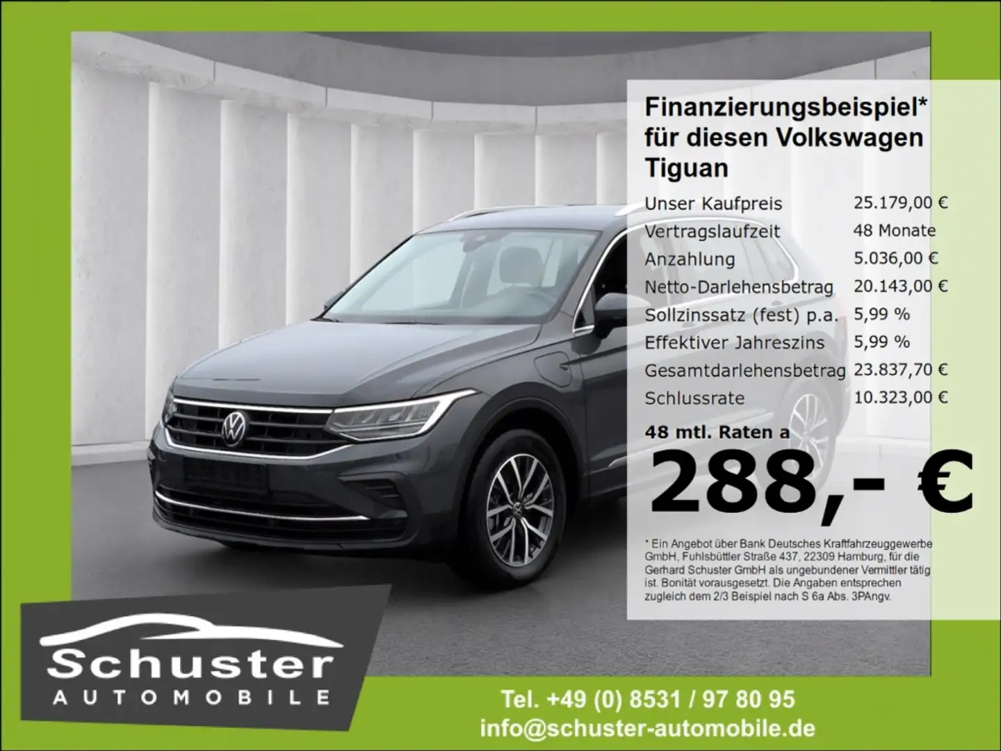 Volkswagen Tiguan eHybrid Life*ACC LED digCockp 2xSpurass Grau - 1