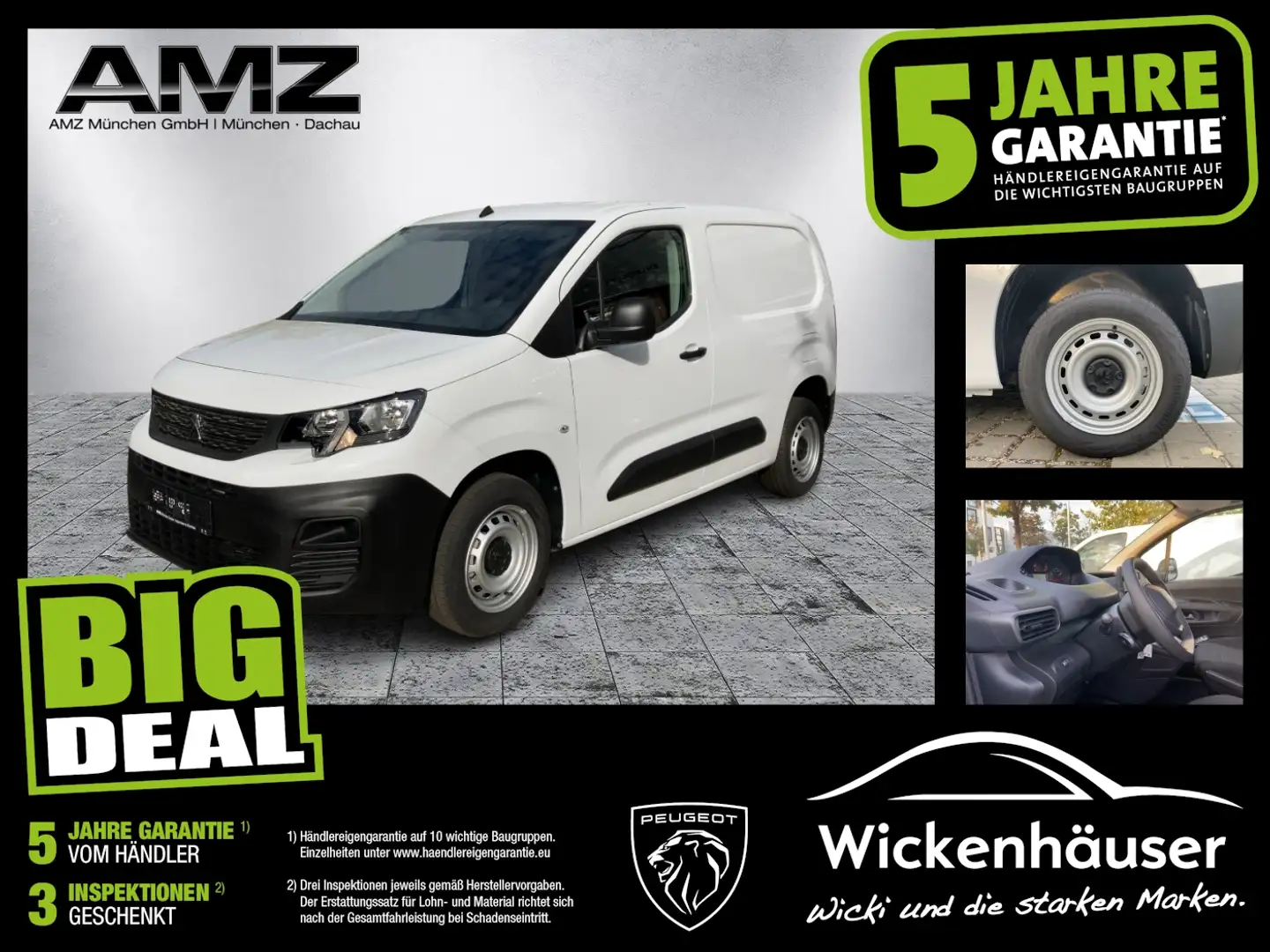 Peugeot Partner 1.2 PureTech 110 Premium L1 PDC Klima Bílá - 1