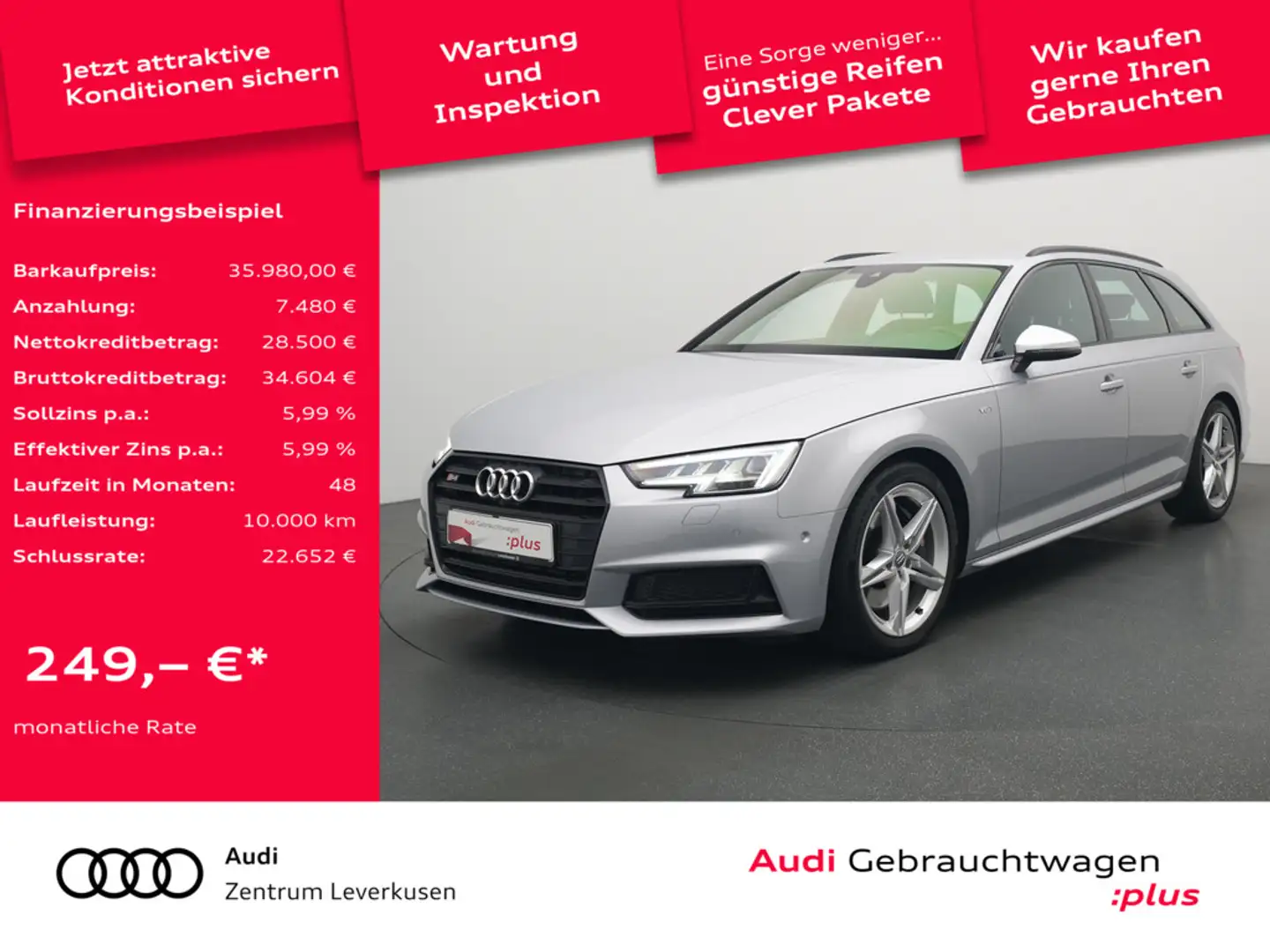 Audi S4 Avant quattro MATRIX HUD AHK SHZ MEMORY Silber - 1