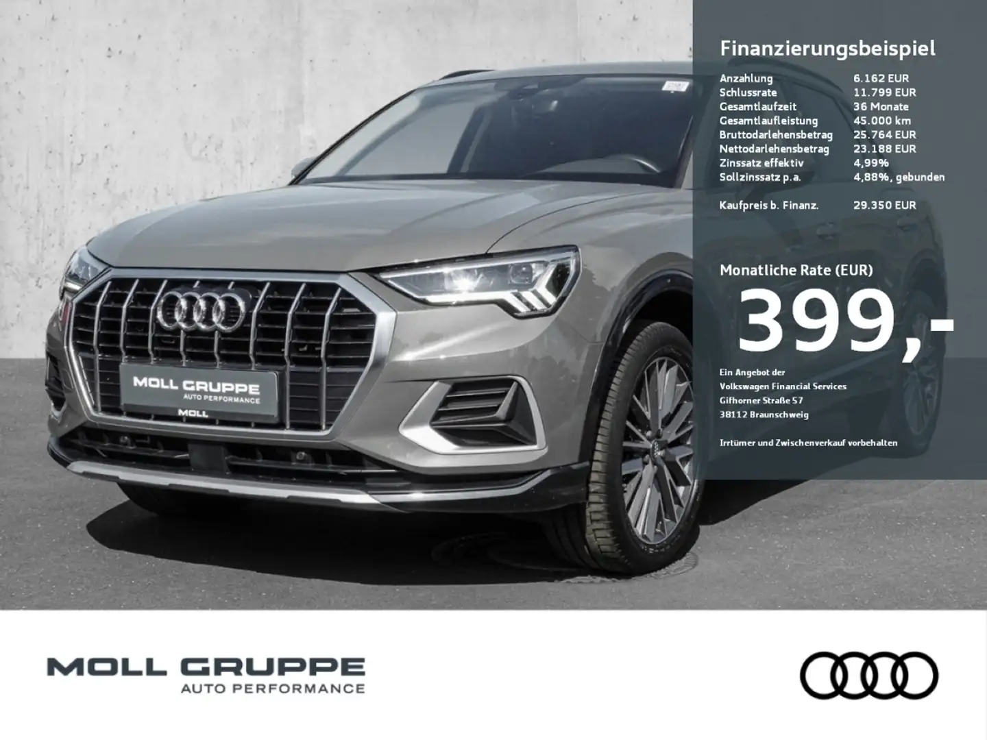 Audi Q3 advanced 40 TDI quattro 140 (190) ronic Pano Virtu Gri - 1