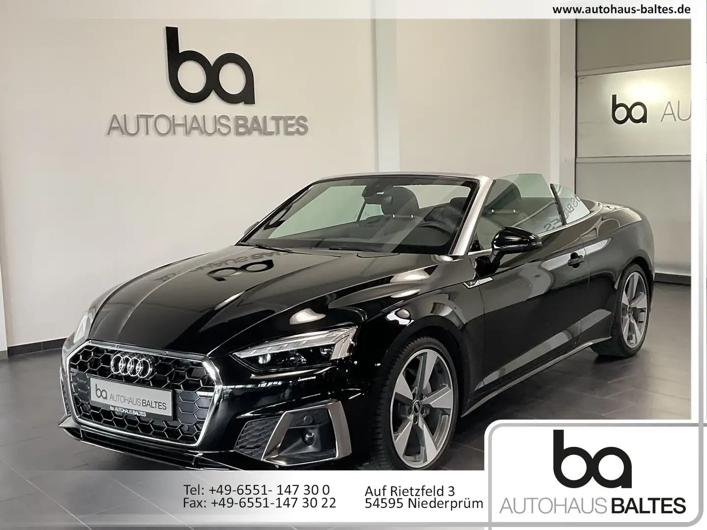 Audi A5 A5 Cabrio 40 TDI S line 19"/Matrix/Navi/Park Schwarz - 1