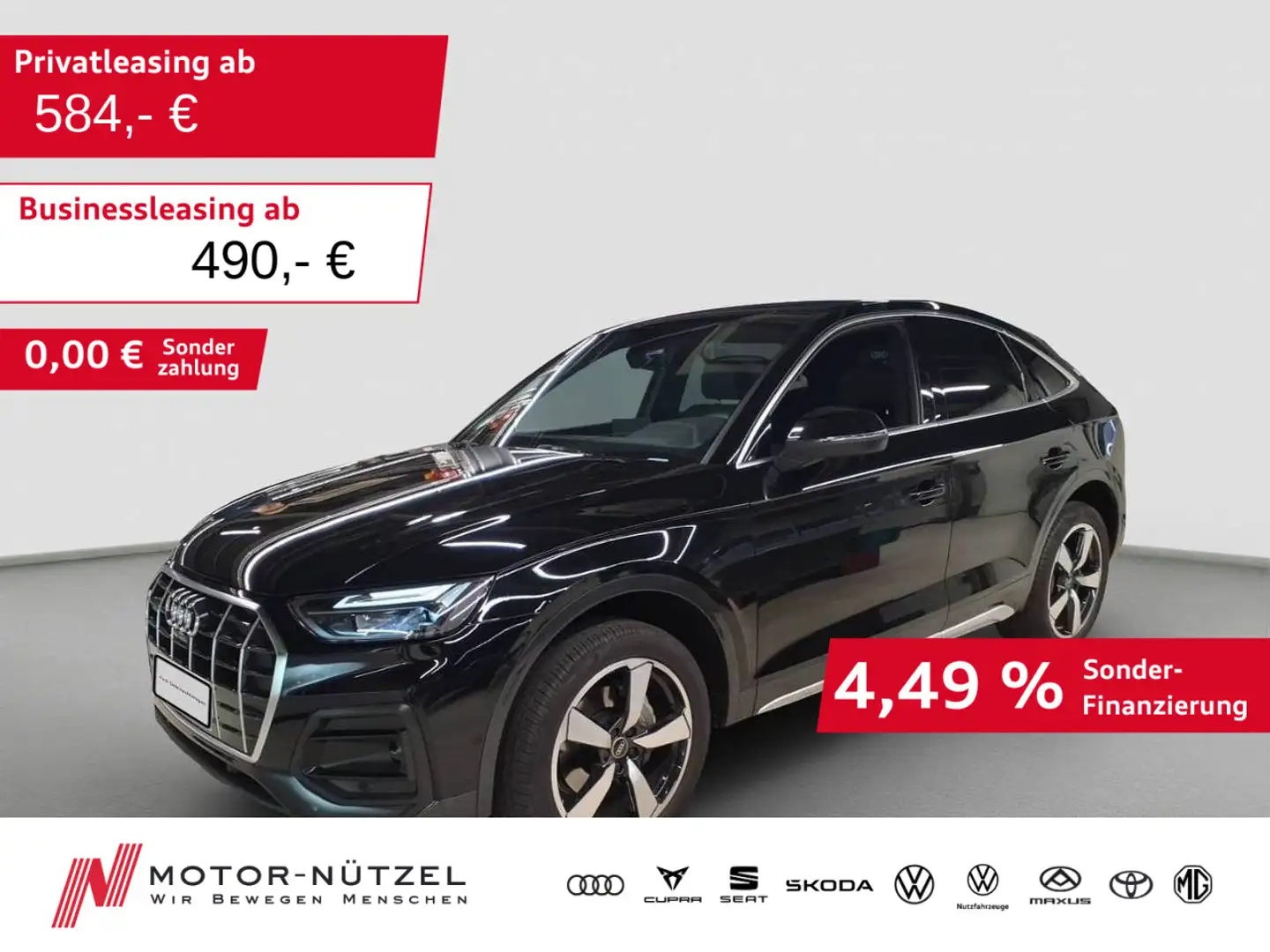 Audi Q5 40 TFSI QU ADVANCED MATRIX+NAVI+AHK Negro - 1