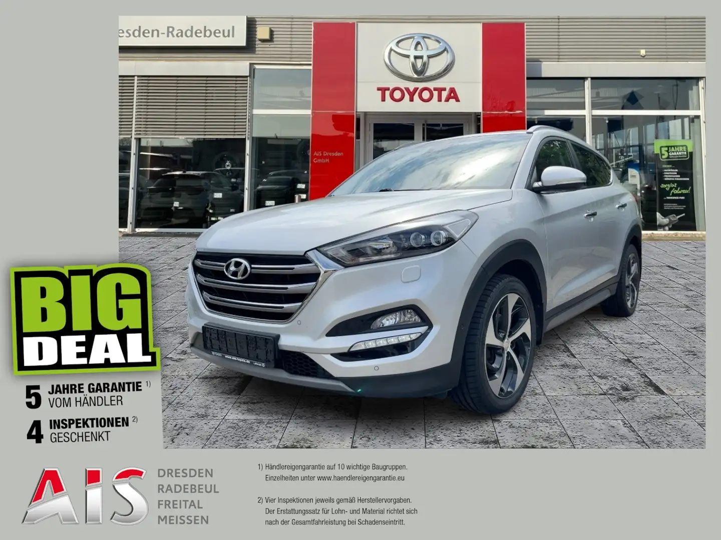 Hyundai TUCSON 1.6 Premium Dachträger*Navi*4xSHZ*KAM*DAB Silber - 1