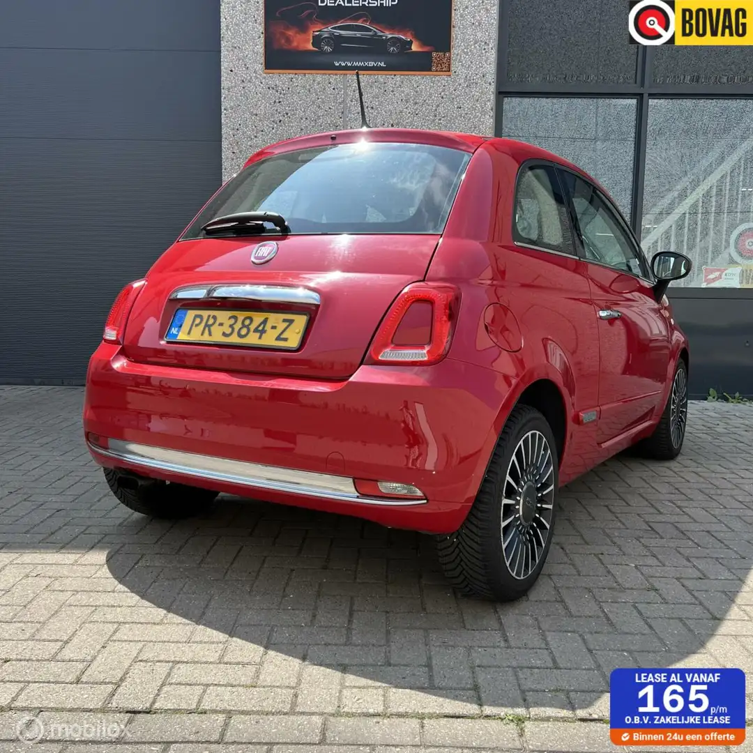 Fiat 500 0.9 TwinAir Turbo Lounge 2017 – Benzine – Automaat Rouge - 1